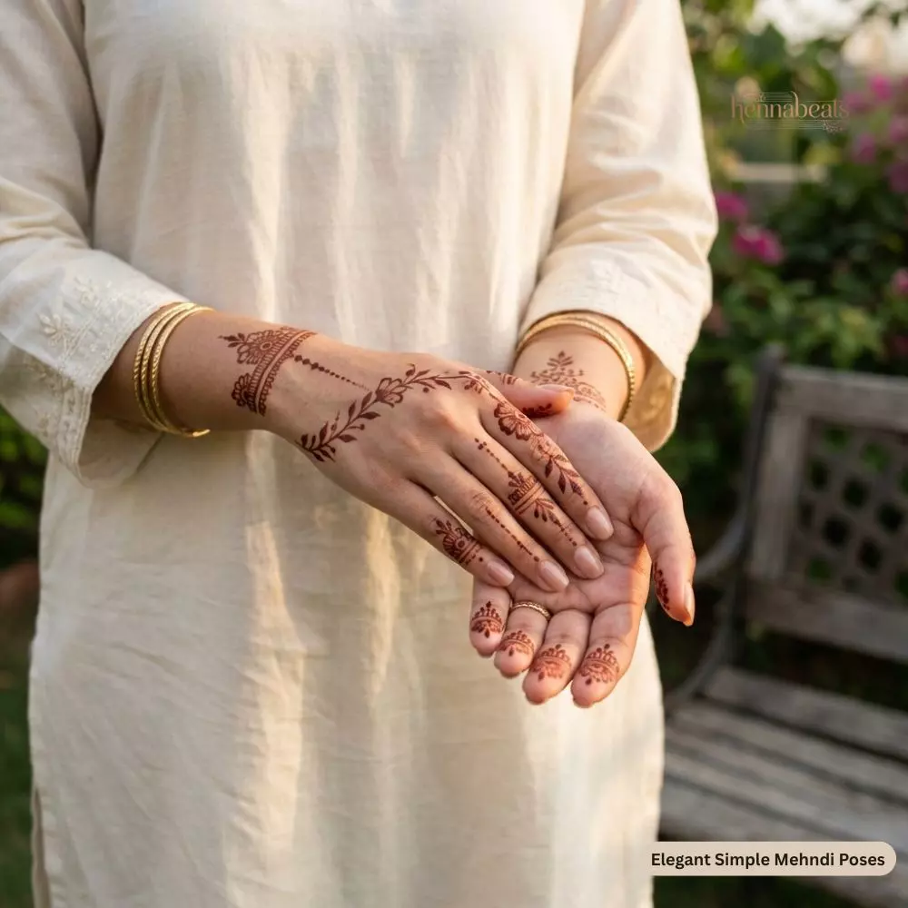 Elegant Simple Mehndi Poses