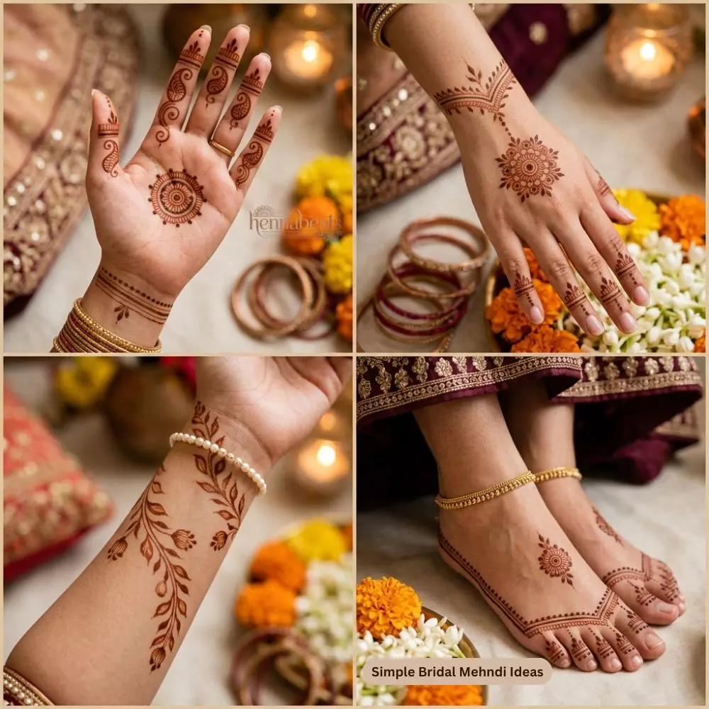 Simple Bridal Mehndi Ideas