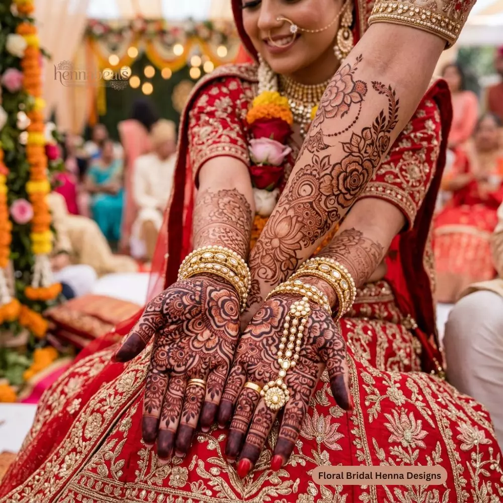 Floral Bridal Henna Designs
