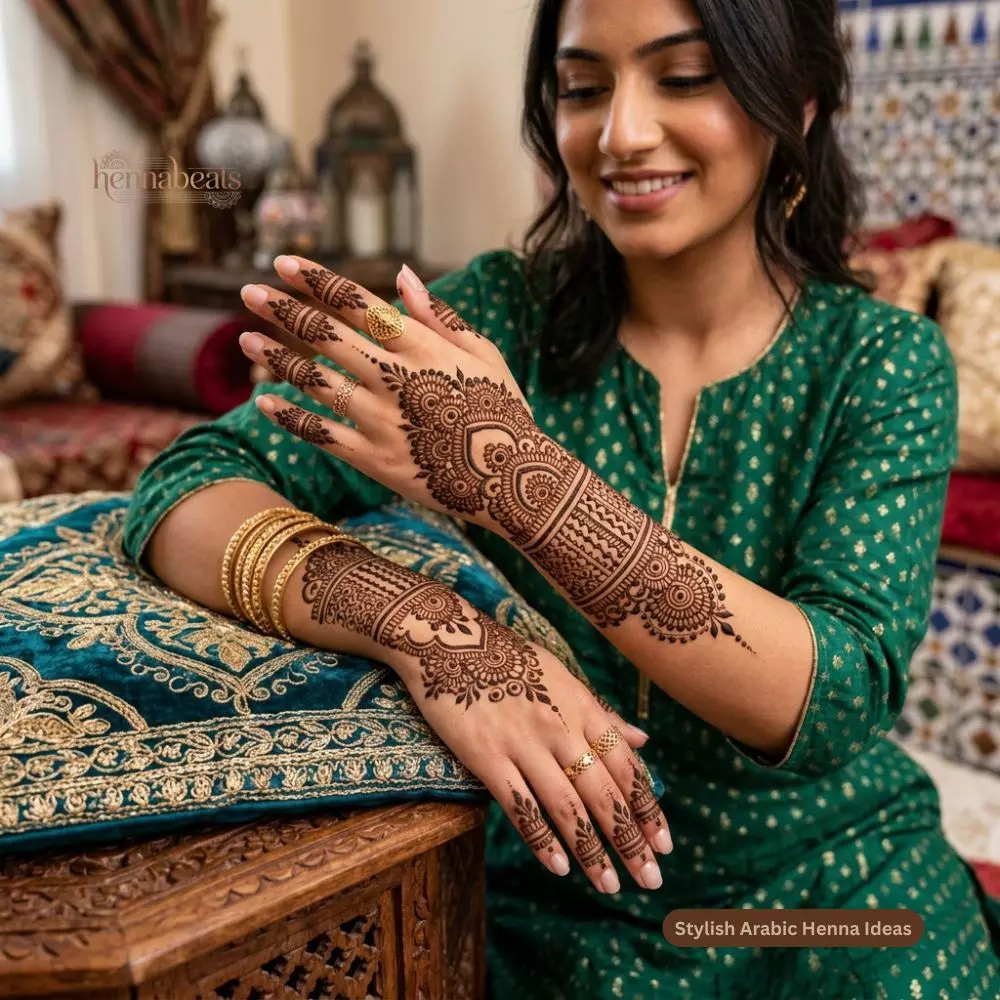 Stylish Arabic Henna Ideas