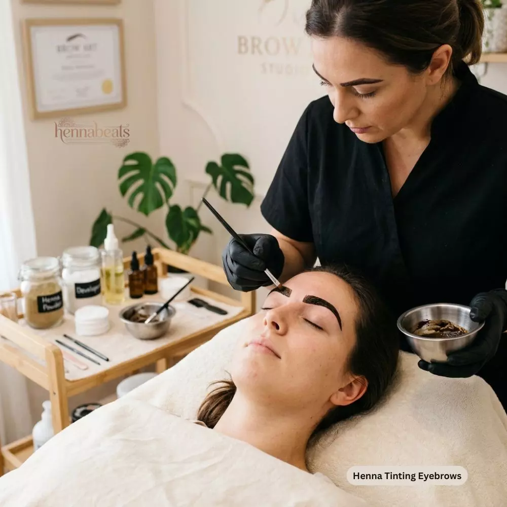 Henna Tinting Eyebrows