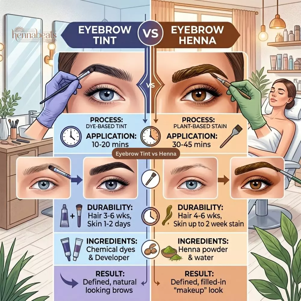 Eyebrow Tint vs Henna