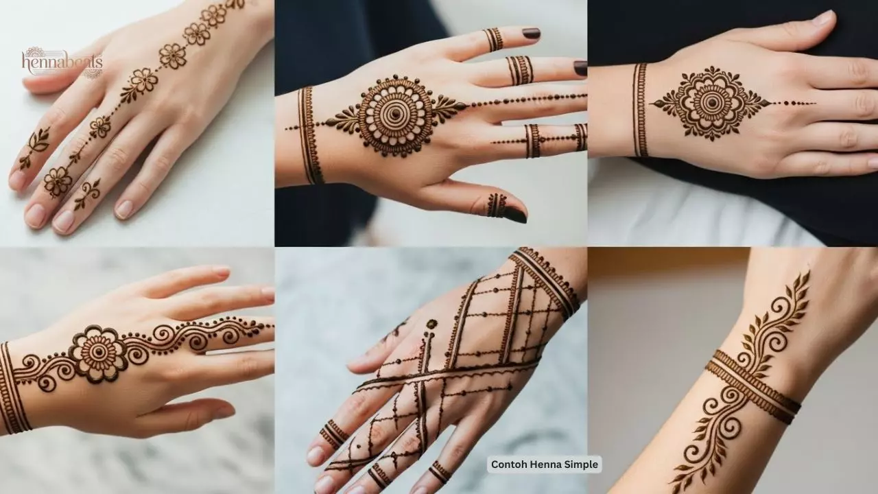 Contoh Henna Simple untuk Tangan Cantik dan Elegan